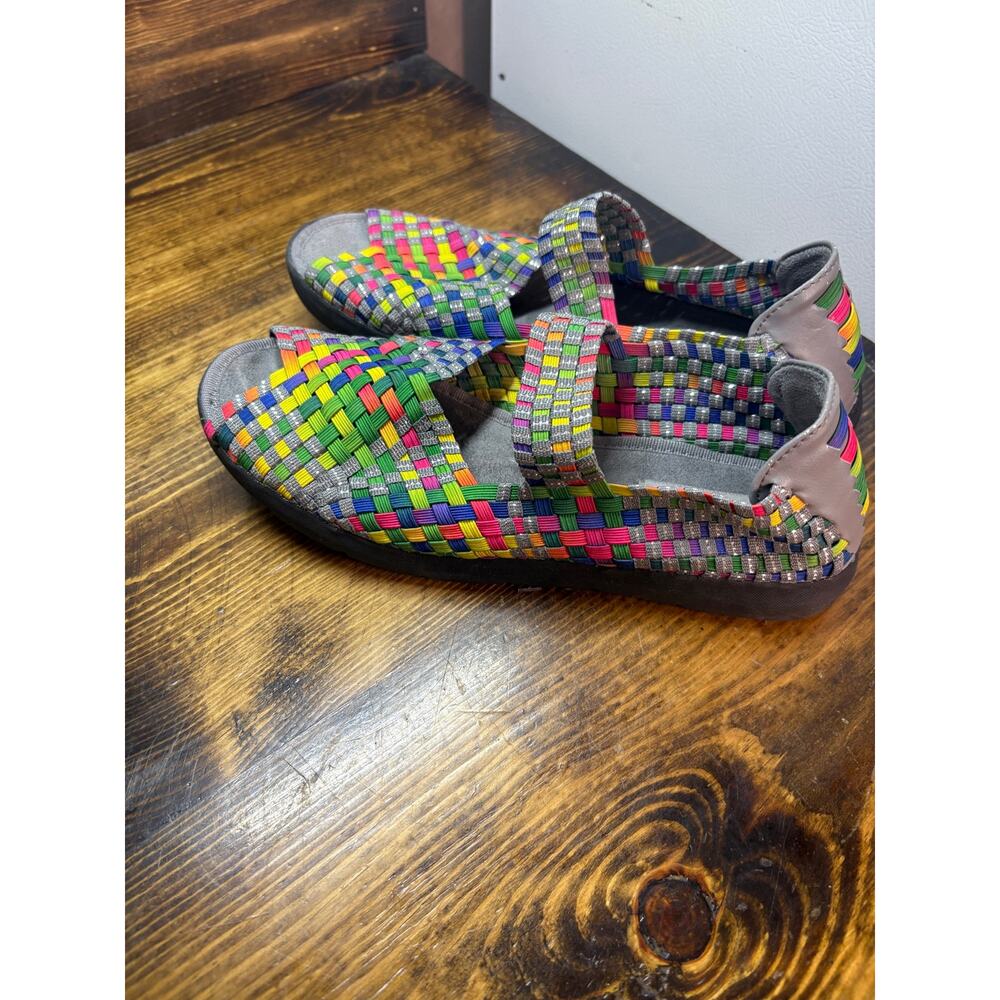 Baretraps Mutli Color Woven Open Toe Shoes‎ Size 8.5